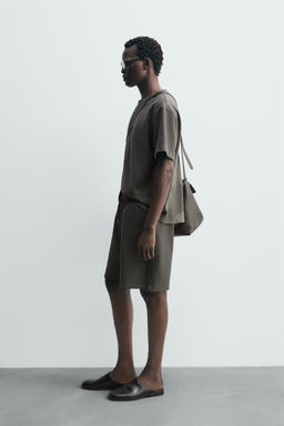 CAMISETA RELAXED FIT ESTRUCTURA / Verdoso - Zara фото 4
