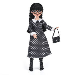 Модная кукла Glam Divas Вэнди с аксессуарами, платье в горох 25 см.