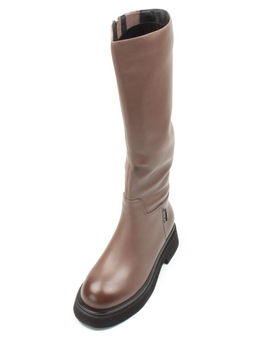 02-FG678-2BM BROWN Сапоги зимние женские (натуральная кожа, натуральный мех (еврозима))