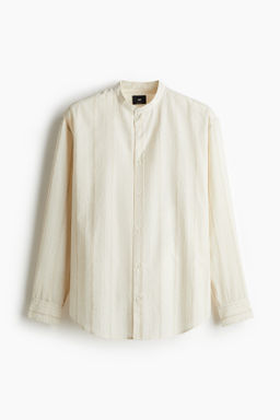 Camisa mao en mezcla de lino Regular Fit