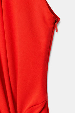 MIDI HALTER DRESS WITH APPLIQUE - Zara фото 10