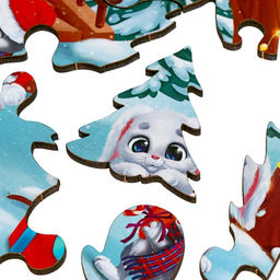 Пазл фигурный Новый год в кругу друзей - Лесная мастерская фото 3