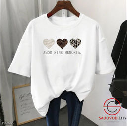 Футболка женская с рисунком (сердца)