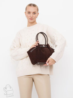 Сумка женская кожаная 2346YF d.coffee Polina&Eiterou в Новосибирске