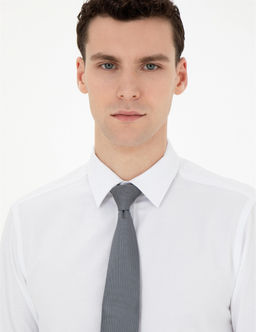 Beyaz Slim Fit Uzun Kollu Klasik G_mlek