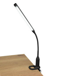 TLD-572 Black/LED/500Lm/4500K/Dimmer Светильник настольный светодиодный на струбцине, 7W. Сенсорный выключатель. Диммер. Черный. ТМ Uniel