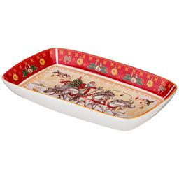 БЛЮДО LEFARD ТРОЙКА ПРЯМОУГ. 30Х19Х4 СМ КРАСНОЕ  фото 3