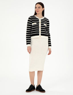 Ekru Loose Fit Triko Etek - Pierre cardin фото 3