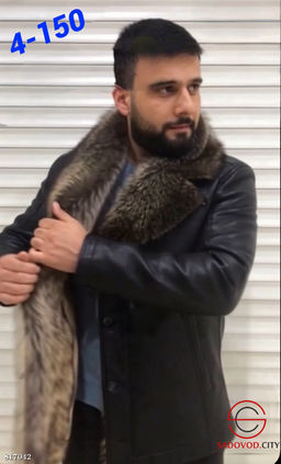 Кожаная мужская зимняя куртка - Bruno фото 2