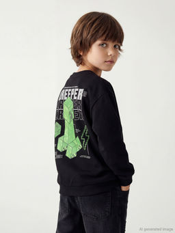 Minecraft Bask?l? Erkek ?ocuk Sweatshirt