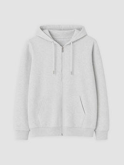Kap??onlu Erkek Fermuarl? Sweatshirt