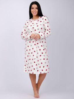 Сорочка Лорейн, футер с начёсом - Малина фото 3