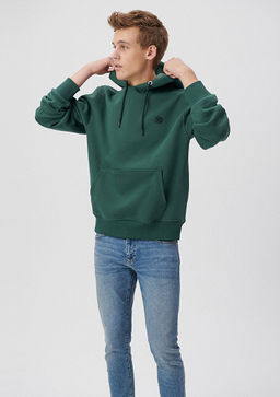 Mavi Logo Nak?sl? Kapusonlu Yesil Sweatshirt