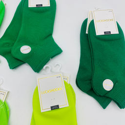 Носки короткие LUCASHOCKN - Однотонные зеленые 10 шт в уп - Storyland фото 4