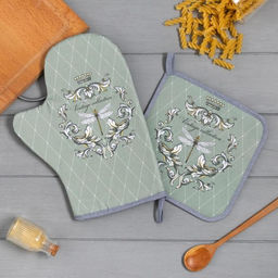 Набор кухонный Vintage collection варежка-прихватка 20х28см, прихватка 19х19см,100% хл