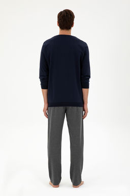 Мужской темно-синий пижамный комплект Неожиданная скидка в корзине - U.s. polo assn фото 4