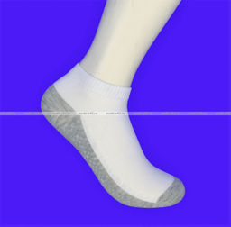 3 ПАРЫ - Носки женские укороченные белые (серая подошва) с массажным эффектом арт. 3037 - Nanhai фото 7
