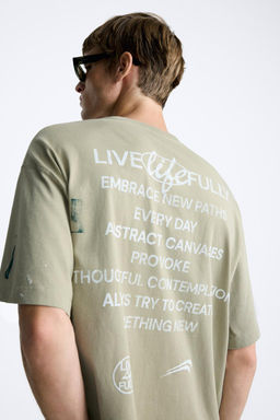PAINT SPLATTER T-SHIRT WITH SLOGANS - Zara фото 5