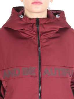 009 DARK RED Куртка демисезонная женская (100 гр. синтепон) - Fashion фото 10