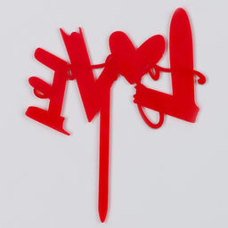 Топпер Люблю тебя, с сердцем, цвет красный - Страна карнавалия фото 3