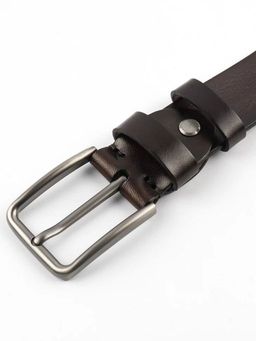 Мужской кожаный ремень Dierhoff ДРК 3054/1-40 Коричневый - Sergio valentini фото 2