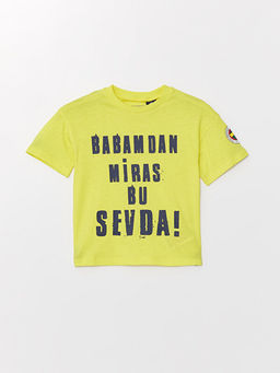 Bisiklet Yaka K?sa Kollu Fenerbah?e Bask?l? Erkek Bebek Ti??rt