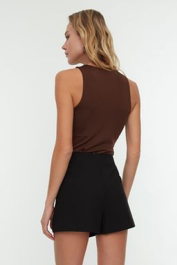 TRENDYOLMILLA Siyah Halter Yaka Vucuda Oturan Esnek Alttan C?tc?tl? Orme Body TWOSS20BD0044  фото 29