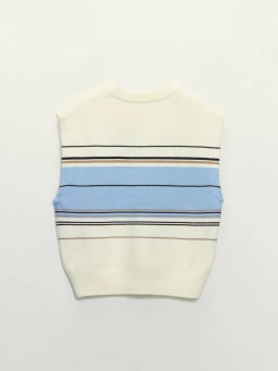 Вязаный жилет в полоску / Zarina  фото 7