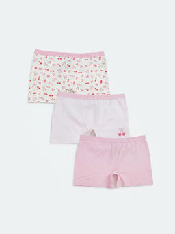 Bask?l? K?z ?ocuk Boxer 3l?