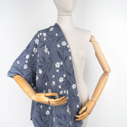 17С356-ШР/у. 55*115 Полотенце "Цветение" цв. 6 рис. 156 т. синий