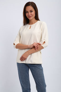 Кофта женская из футера 2-н Анфиса молочный