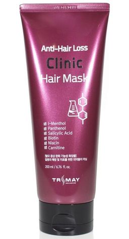Trimay* Anti-Hair Loss Clinic Hair Mask 200ml* Безсульфатная питательная маска против выпадения волос  фото 3