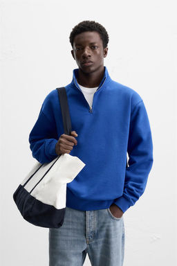 BASIC QUARTER ZIP SWEATSHIRT - Zara фото 36