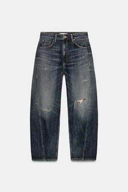 JEANS TRF BAGGY BALLOON TIRO MEDIO / Azul - Zara фото 7