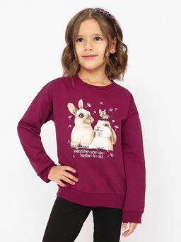 CRB wear/CWKG 63326-24-339 Джемпер для девочки,бордовый/Ex.Cherubino
