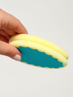 Губка для пилинга лица и тела, 11×8×2.5 см, розовая/голубая