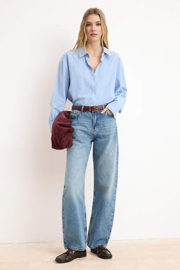 Mavi Yuksek Bel 100% Pamuk Baggy Jeans TWOSS26JE00141 - Trendyolmilla фото 3
