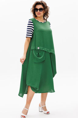 Платье Michel Chic 2178 зеленый, полоска  фото 5