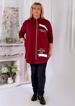 Рубашка Тотал бордо