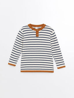 Bisiklet Yaka Uzun Kollu Erkek Bebek Triko Kazak