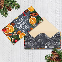 Цена за 10 шт. Конверт для денег «Волшебного Нового Года», 16.5×8 см