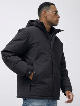 Куртка спортивная мужская зимняя большого размера черного цвета 633Ch - Mtforce фото 11