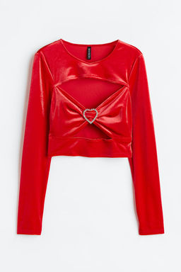 Top cut-out en velour