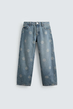 WASHED POLKA DOT BALLOON JEANS HARRY LAMBERT FOR ZARA X DISNEY