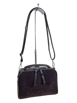 Женская сумка из искусственной кожи и замши, цвет шоколад