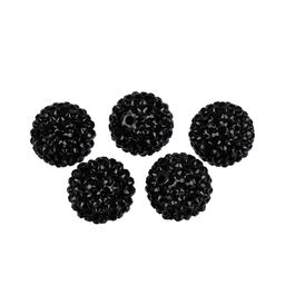 Бусина Zlatka пластик BWR-22 22 мм 5 шт №01 черный