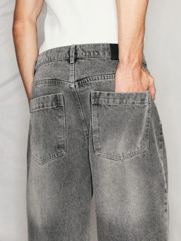 Джинсы baggy fit с эффектом стирки / Zarina  фото 6