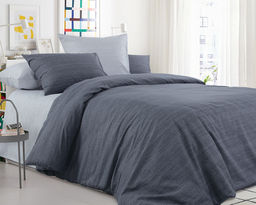 КПБ  Горная река  2сп с простыней на резинке  160*200*25, перкаль