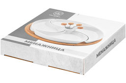 Менажница 28*25*4 см Айсберг 4 секции + 4 шпажки на дер. подст. + секц. д/хр. шпажек - Elan gallery фото 15