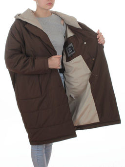 8030 BROWN Куртка демисезонная женская (100 гр. холлофайбер)